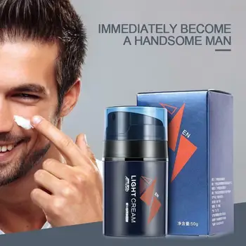 

50g Intriguing Men BB Cream Hyaluronic Acid Face Cream Shrink Pores Acne Day Cream Moisturizing Whitening Men Face Light Cream