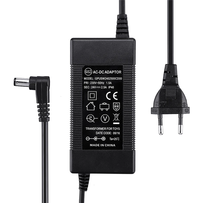 AC100-240V к DC24V Питание адаптер питания 2.5A освещение Трансформатор зарядное устройство ЕС США Разъем для светодиодной ленты свет лампы аксессуар