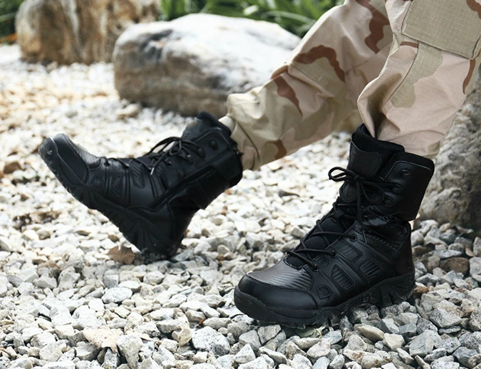 Уличные мужские теплые походные ботинки, военные тактические пустынные армейские ботинки, альпинистские походные новые Нескользящие дышащие водонепроницаемые теплые ботинки