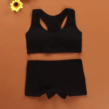 

Young Girls Underwear Set Children Sport Training Bra with Panty Cotton Vest Style Bras Briefs for 8 9 10 11 12 13 14 years old