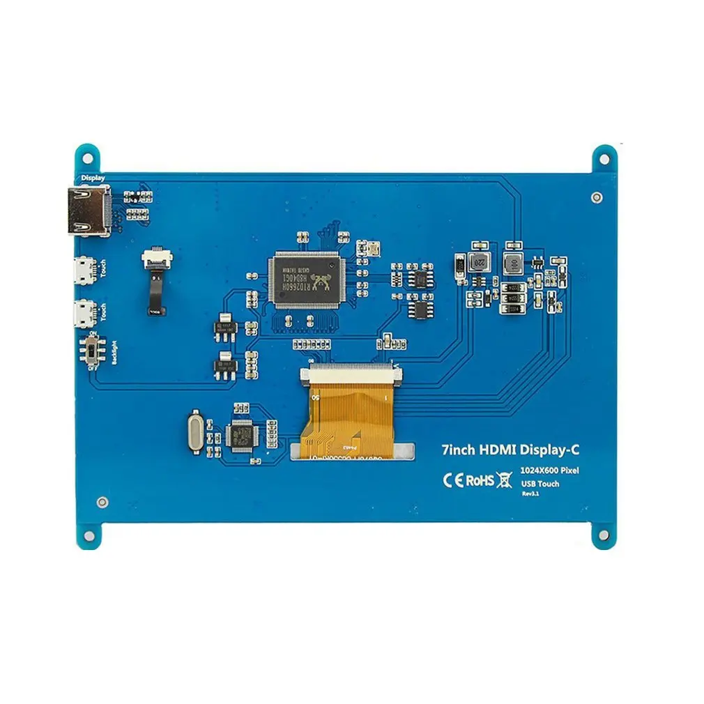 

Rev2.1 Original 7 Inch LCD Screen Module capacitive touch for Raspberry Display Ultra Clear For Raspberry Pie 1024X600
