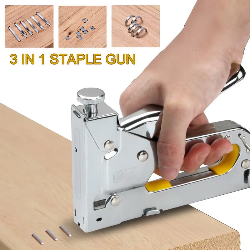 3 In 1 Multitool Nail Staple Furniture Stapler Tools For Wood Door Upholstery Framing Rivet Tool | Инструменты