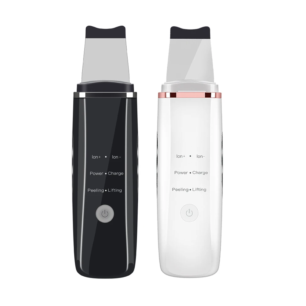 

Ultrasonic Facial Skin Scrubber Red Blue Light Blackhead Removal Cleanser Pore Cleaner Face Lifting USB Face Skin Care Scraper