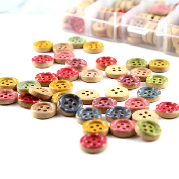 

120/150pcs Multi-color Natural Coconut Buttons Round Dot Stripe Mixed Sew Garment wooden flat button for kid DIY,Scrapbook,cloth