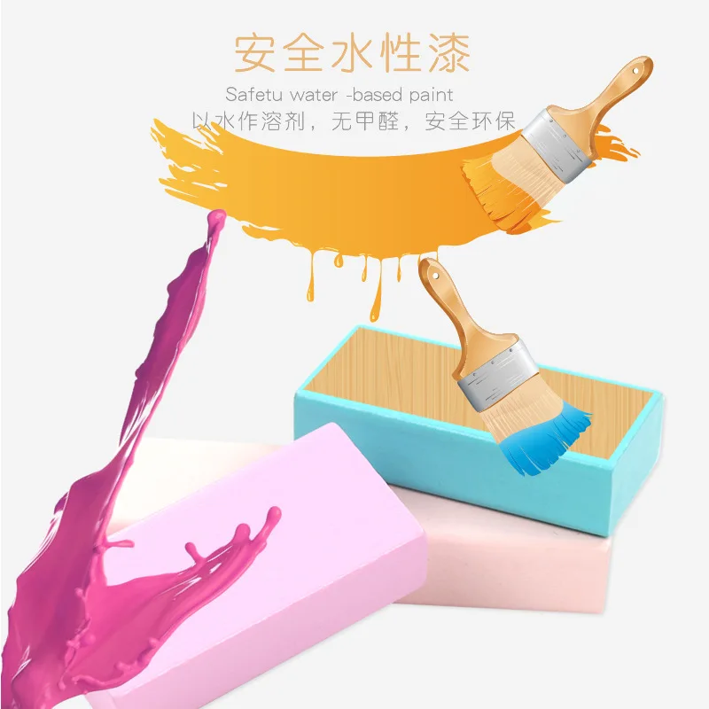 

80 Children Building Blocks Toy Baby Large Particles Wood Assembled Educational Wood Boy Women's 1-2-3-6 a Year of Age