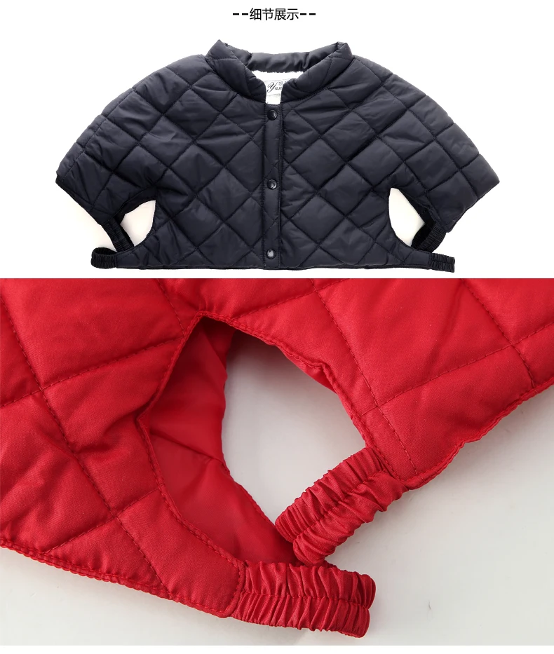 Winter Thicken Shoulder Pad Vest Women Red Black Quilted Short Puffer Waistcoat White Fleece Lining Warm Thermal Bolero Gilet