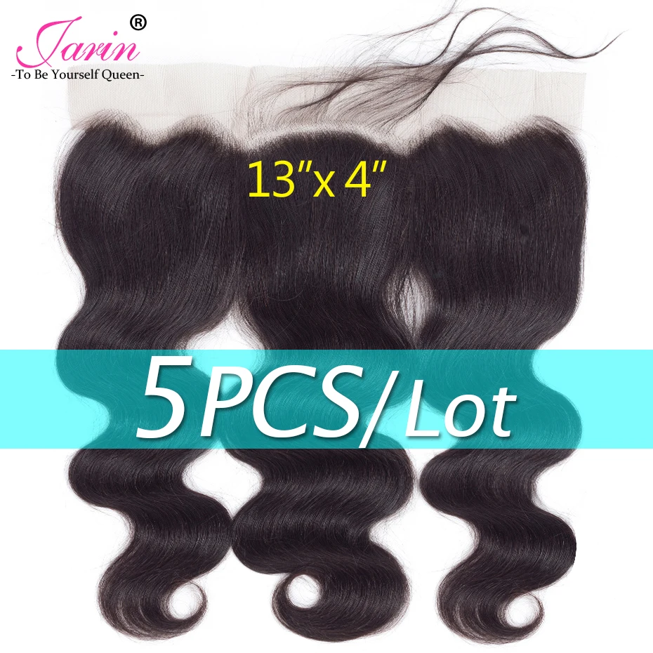 

Bulk 5 Pieces/lot 13x4 Body Wave Lace Frontal Closure Free/Middle/Three Part Brazilian Remy Human Hair Closure Natural Black