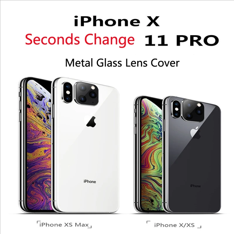 Подходит для iPhone X XS MAX секундная смена 11Pro для iPhone 11 PRO MAX наклейка на рассеиватель Модифицированная крышка камеры титановый сплав 10