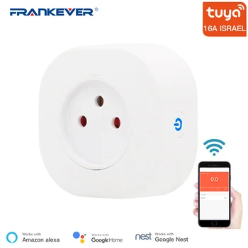 

FrankEver Tuya 16A Israel WiFi Smart Plug Socket Remote Voice Control Outlet Timing Work With Alexa Google Home Smart Household