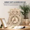 Robotime Rokr 161pcs Creative DIY 3D Owl Clock Wooden Model Building Block Kits Assembly Toy Gift for Children Adult LK503 2