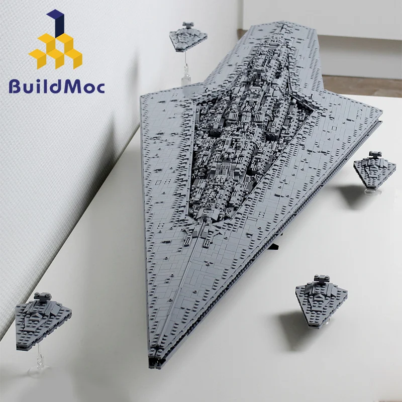 

BuildMoc Super Star Destroyer Blocks Wars Executor Class Dreadnought Ship Technic StarsWars 10221 10030 Toys Gift Bricks