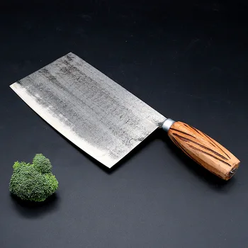 

Hand forging iron dish knife household knife adhering to the dual-purpose slice knife traditional forging process chopping