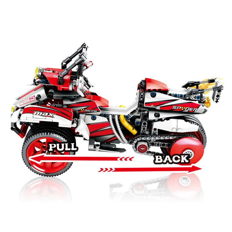 

Baby Semp Building Blocks 701700 Mechanical Password Series Bombardier Motorcycle Model Modeling Children'S Educational Toy
