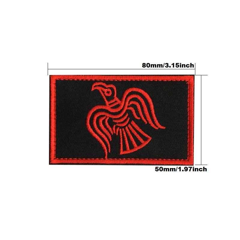 Bird Rectangle Викинг вышивка патч, вышитые патчи Военная Тактическая повязка на руку плечо Марка Ткань стикер - Цвет: Bird Rectangle