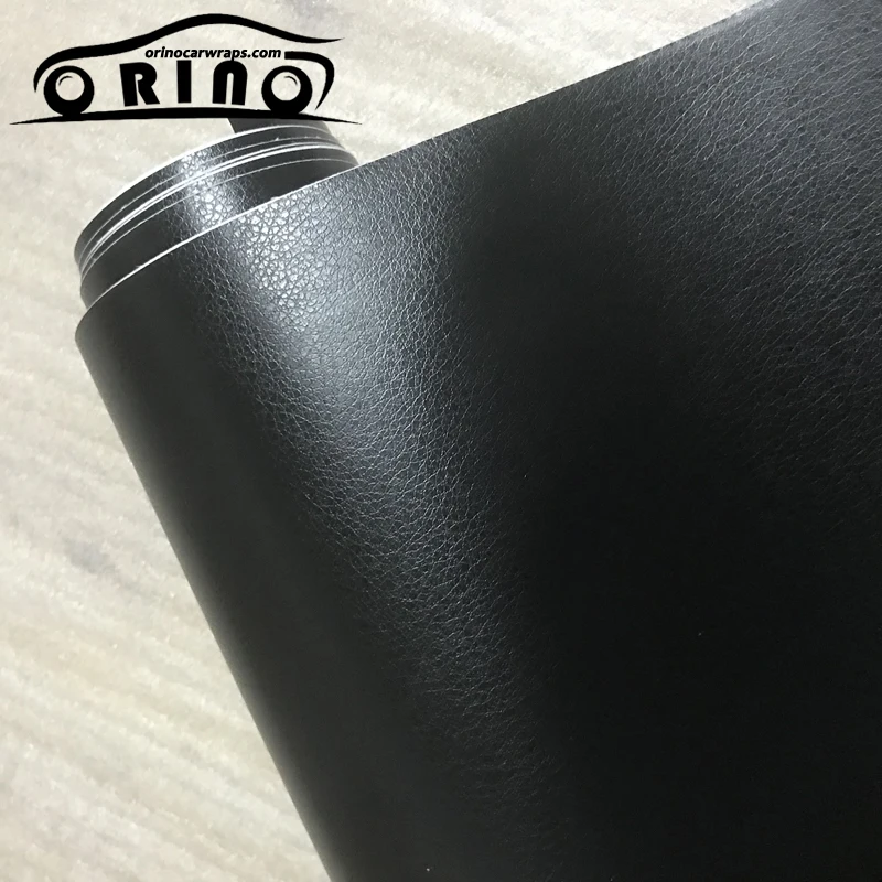 Black Leather Vinyl Film Wrap-1