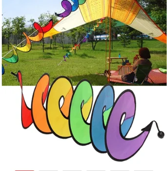 

200pcs Colorful Camping Tent Foldable Rainbow Spiral Windmill Wind Spinner Beach Garden Party Decoration Ornaments