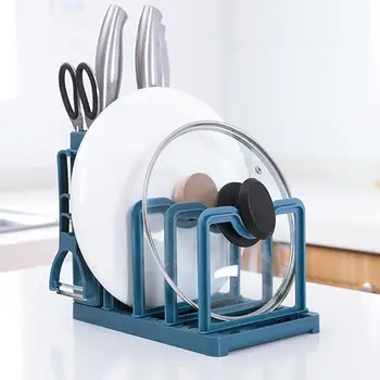 

Cutting Board Rack Kitchen Organizer Pot Lid Rack Spoon Plate Holder Shelf Cooking Dish Tray Rack Stand Kitchen Accessories