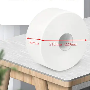 

1 Roll Top Quality Jumbo Roll Toilet Paper 3-Layer Native Wood Soft Toilet Paper Pulp Home Rolling Paper Strong Water Absorption