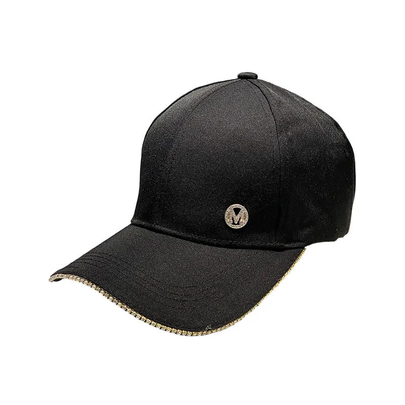Letter M Rhinestone Women Baseball Cap 2020 New Female Solid Outdoor Autumn Adjustable Embroidered Hip-hop Hats Summer Sunhat04