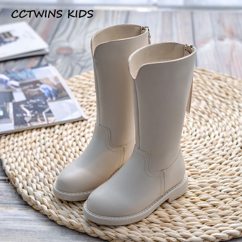 CCTWINS/детская обувь; коллекция года; модные зимние сапоги до колена; детские черные теплые сапоги; Брендовая обувь для маленьких девочек; HB028