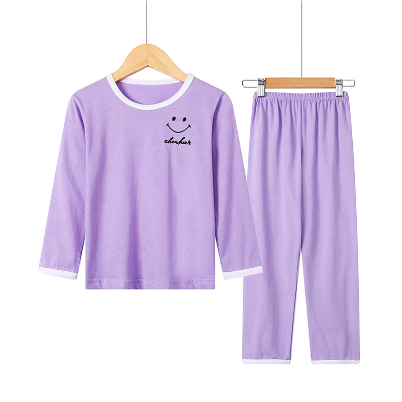 Хлопковая детская одежда г. Осенняя одежда для сна с длинными рукавами для девочек Повседневные детские пижамы, Симпатичные пижамные комплекты для мальчиков Рождественский подарок