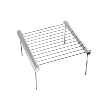 

Portable Picnic Barbecue Oven Rack Outdoor Travel Camping BBQ Grill Stainless Steel Simple Tube Detachable BBQ Stent