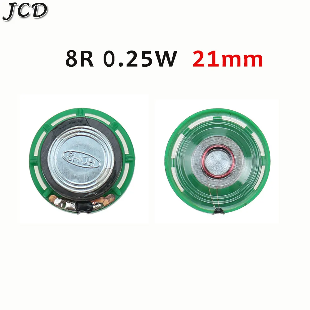 JCD 1pcs Ultra-thin speaker Doorbell horn Toy-car horn 8/16/32 ohms 0.5W 0.25W 8R 16R 32R speaker 20 21 23 27 29 mm Diameter speaker horn