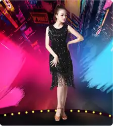 2019 Новый мигает с бахромой и блестками платье-стретч вечерние бар Для женщин танцевальное шоу обтягивающее платье DS праздничный наряд