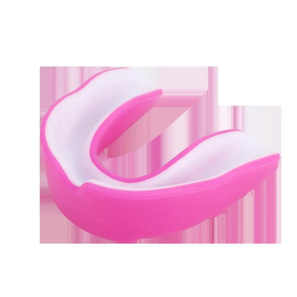 EVA Спортивная экологическая резинка щит безопасности бокса дети мундгард полости рта зубы ногами зуб дропшиппинг тхэквондо ясно - Цвет: Pink