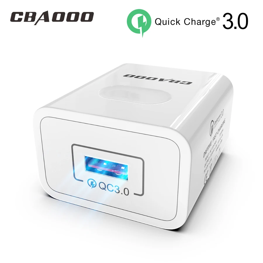 

CBAOOO EU QC3.0 Fast Wall Charger Quick Charge 3.0 QC 18W USB Charger for Samsung s10 Xiaomi iPhone Huawei Mobile Phone Charger