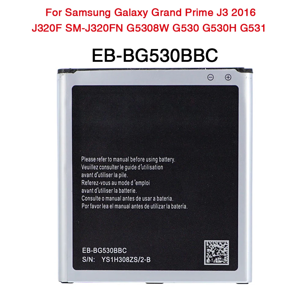Оригинальный аккумулятор телефона EB-BG530BBC для Galaxy Grand Prime G530 G531 G5308W J3(2016) J3(2018) J320 On5