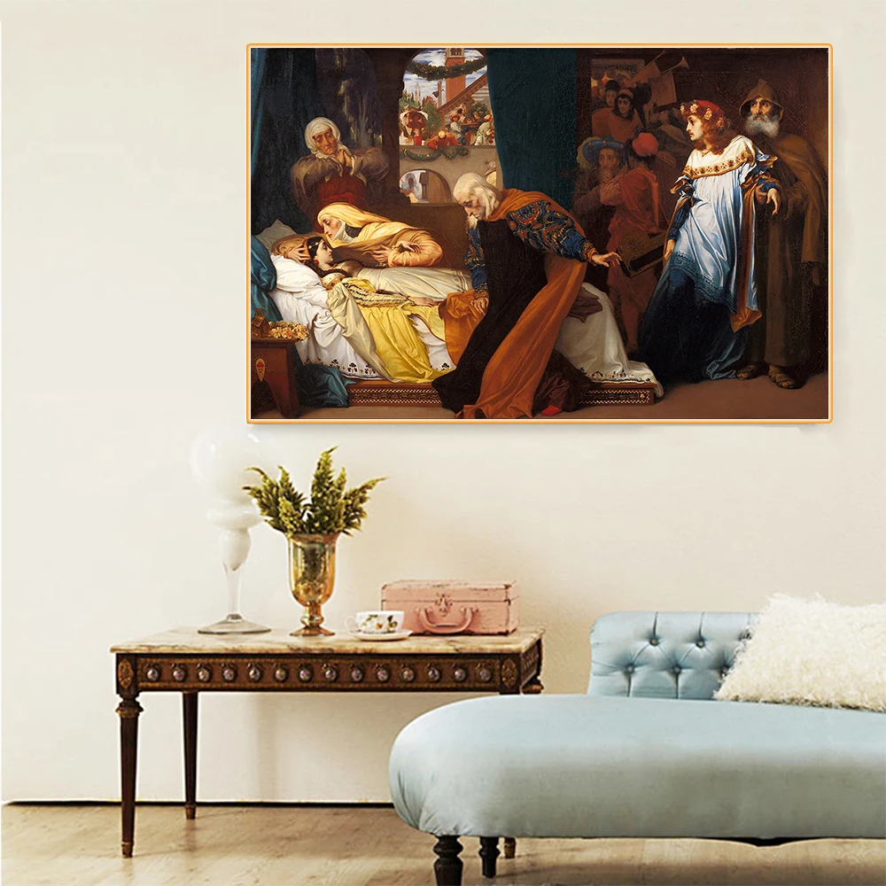 Цитон холст искусство картина маслом Фредерик Лейтон fefeigned death of Juliet Art