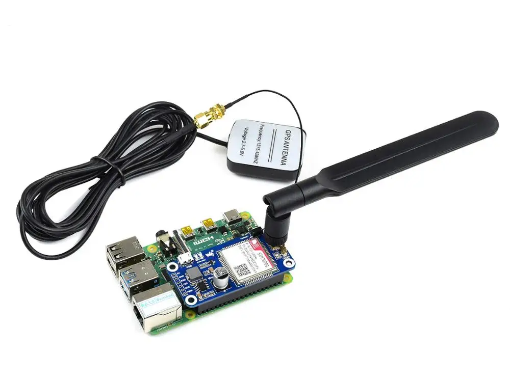 Suporte de Banda Global com Posicionamento en para Raspberry Cat-m Nb-iot Gprs Hat pi Gnss Sim7070g - - Imagem 6