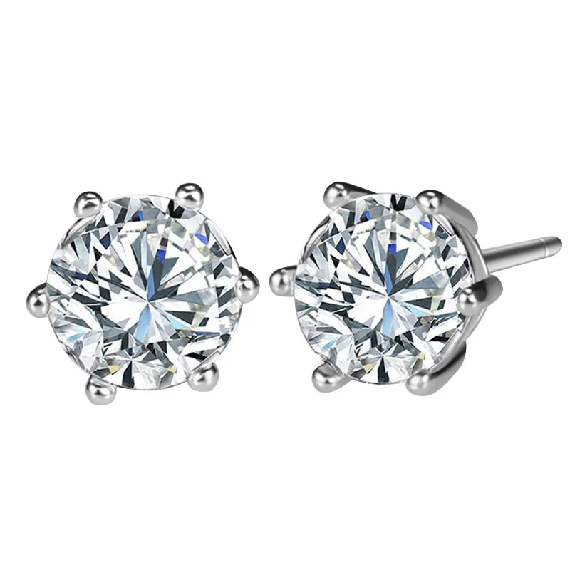 CodeMonkey 925 пробы серебряные серьги-гвоздики для женщин, серебряные серьги для свадьбы, помолвки, модные ювелирные изделия, подарок E015