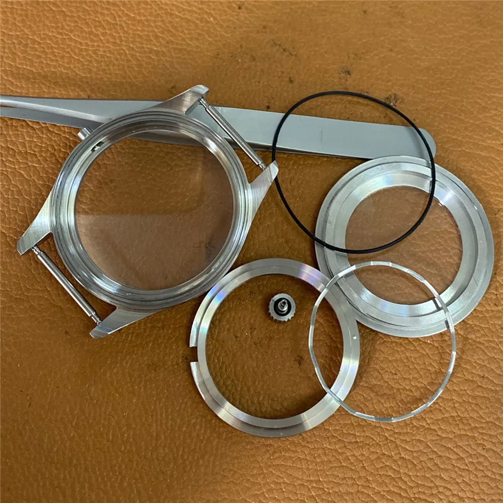 40mm 316L Stainless Steel Case Sapphire Glass Watch Case for NH35 NH36 Watch Movement Repair Part for 33.5mm Dial Accessories