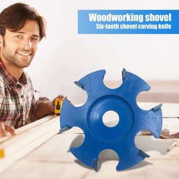 

Hexagonal Blade Grinder Tea Tray Blade 6-tooth Woodworking Turbo Discs Grinder Wheel for Household Wood Grinding Processing