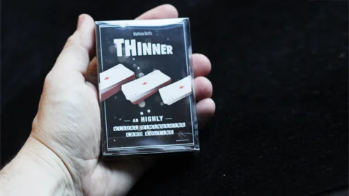 

THINNER (Gimmick and Online Instruction) by Mathieu Bich Close up Magic Tricks Visual Card Magic Props Magician Decks Illusions