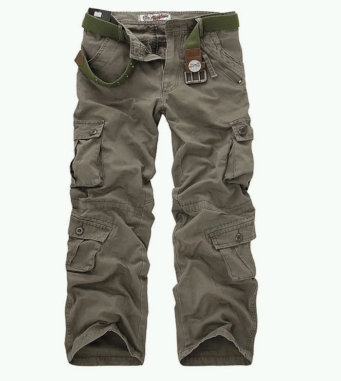 Frühling Herbst waschen Multi-tasche tarnung overalls männer baumwolle uniform hosen männer baggy cargo hosen männer, größe 28-40