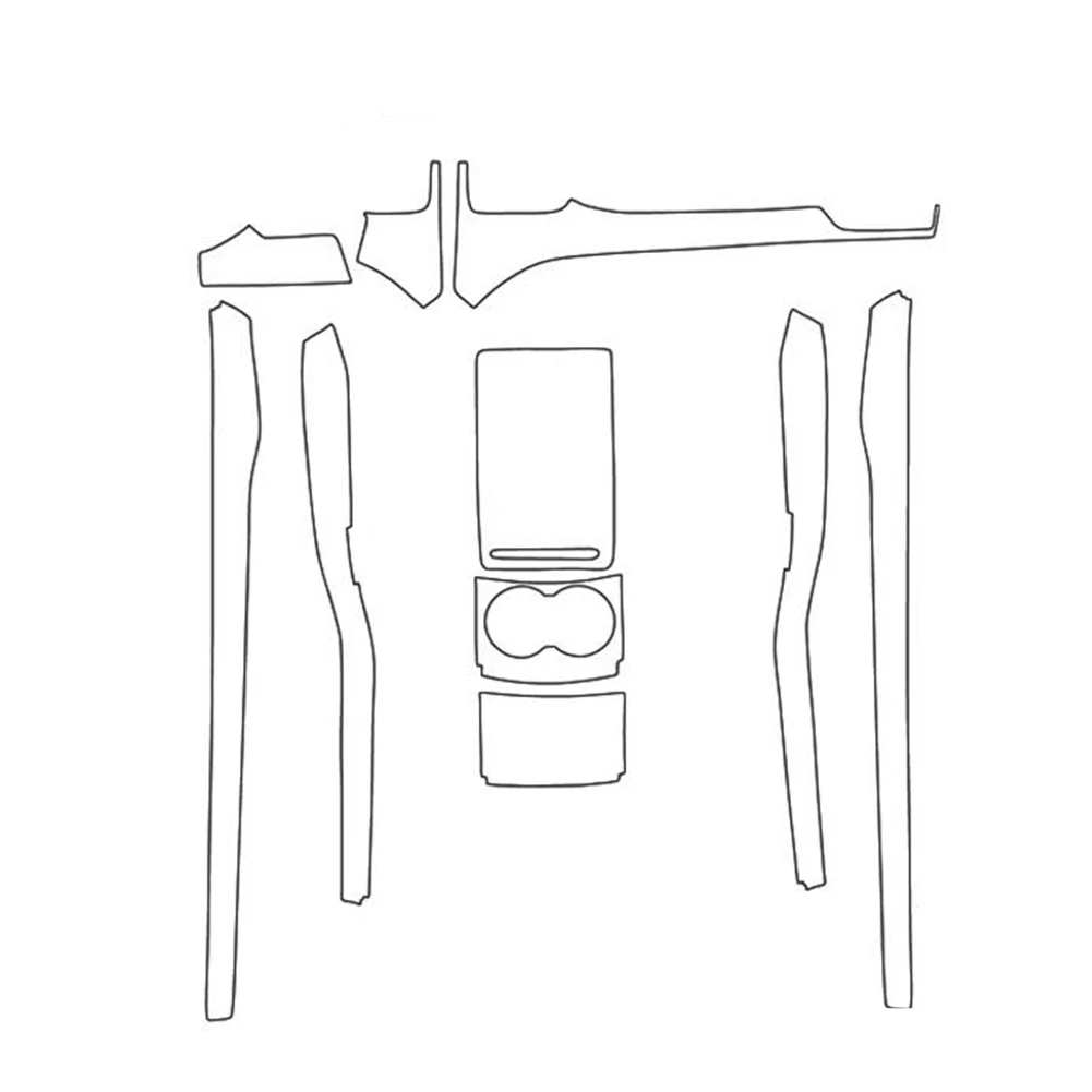 Аксессуары для TPU на растяжение центральной консоли и устойчивая к царапинам невидимая защитная пленка комплект Dustprooof автомобиля Стикеры тонкая модель-3 модели X