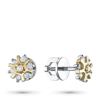 

Pusety of combined gold with a diamond e1001ps12190360