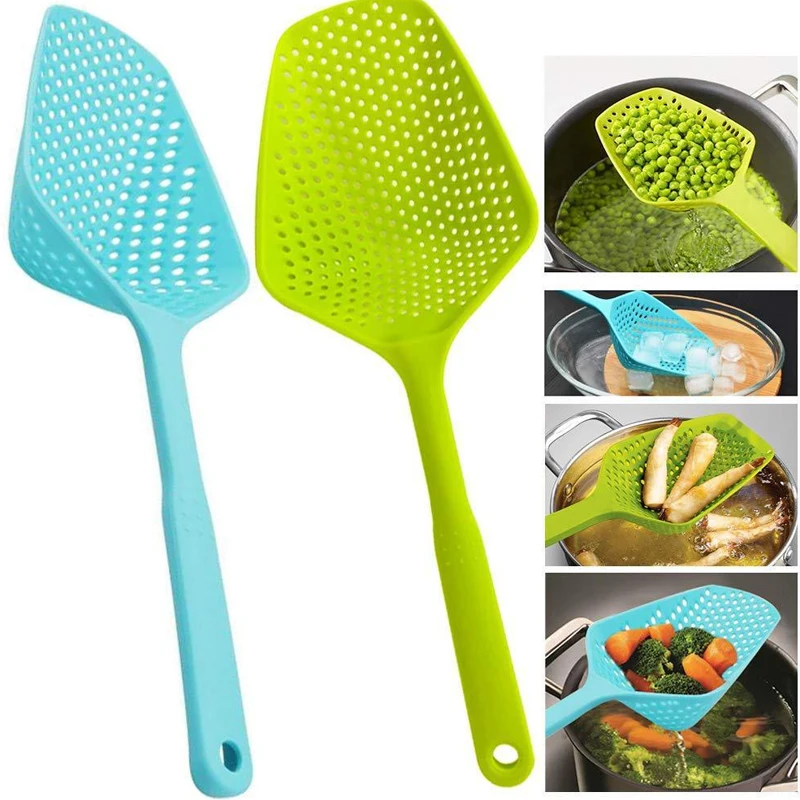 

Strainer Scoop Colander Nylon Kitchen Accessories Gadgets Drain Veggies Water Scoop Portable Home Cooking Tools