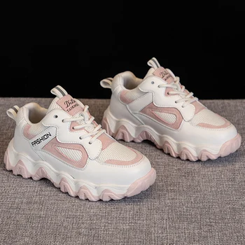 

Children's Wave Shoes Big Children's Sneakers Mesh Breathable Spring and Autumn New Children's Shoes Pink Children's Shoes Girls