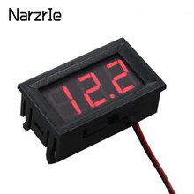 Voltímetro Digital Universal para coche, Mini medidor de voltaje automático, herramientas de calibre, DC 4,5-30V, 0,56 pulgadas, Panel de visualización LED roja