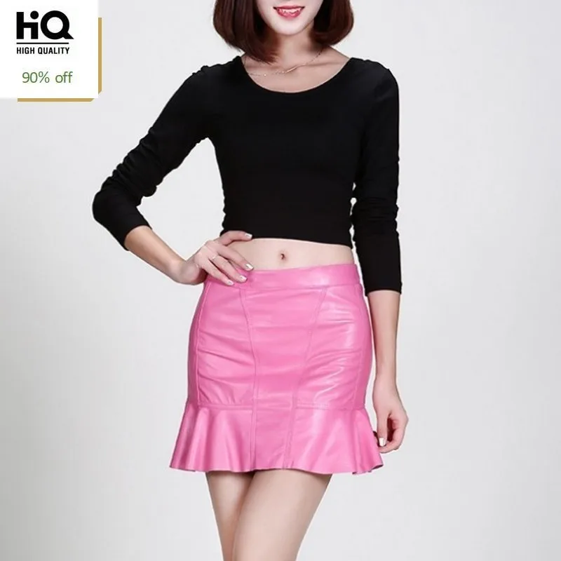 Nieuwe Collectie Hoge Kwaliteit Leer Dame Hoge Taille Rokken Fashion Solid Wrap Mermaid Rokken Elegant Slim Fit Falda Mujer Plus size Nieuwe Collectie Hoge Kwaliteit Leer Dame Hoge Taille Rokken Fashion Solid Wrap Mermaid Rokken Elegant Slim Fit Falda Mujer Plus size