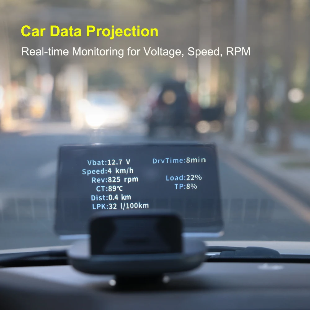 EANOP M70 новое зеркало HUD Дисплей OBD2 Авто сканер лобового стекла проектор KMH/MPH для универсальных автомобилей