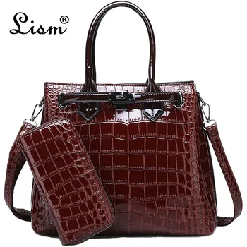 

Women's bag 2020 spring and summer new high quality fashion luxury crocodile pattern handbag fashion two-piece simple shoulder M