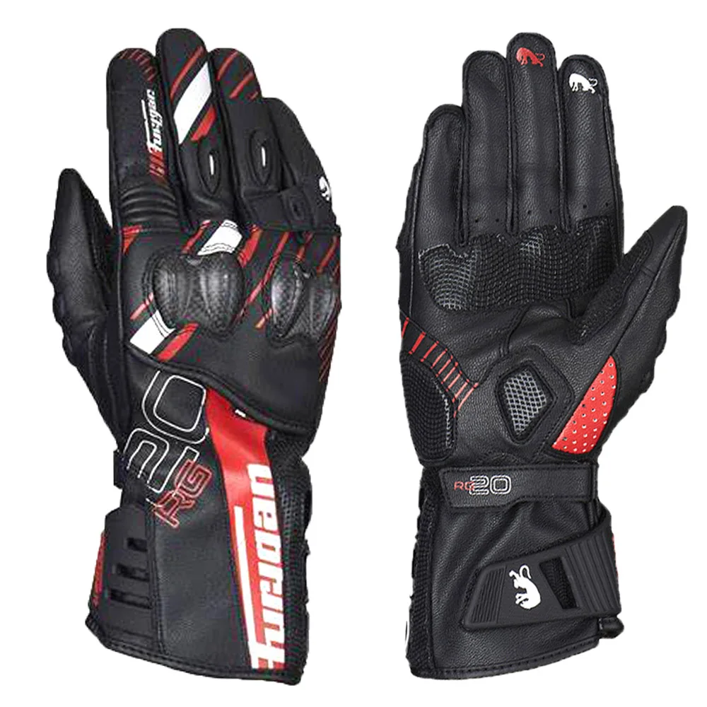 

New motorcycle long gloves Furygan gloves leather carbon fiber Motorbike riding racing gloves off-road anti-drop
