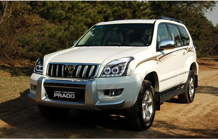 Автомобильный Стильный чехол на голову для Toyota Prado FJ120, фары, светодиодный фонарь, DRL Объектив, двойной луч, Биксеноновые HID аксессуары