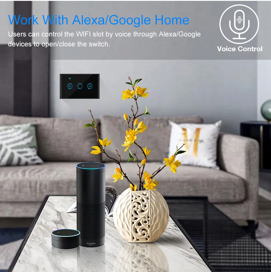 Wifi стеклянная панель светодиодный светильник умный диммер сенсорный экран настенный выключатель ЕС/США стандартное приложение дистанционное управление работа с Alexa Google
