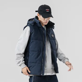 

2019 UYUK Winter Japanese Warm Casual Temperament Fashion Hoodie Vest Basic Mass Men's Coat Cotton Clothes Homme